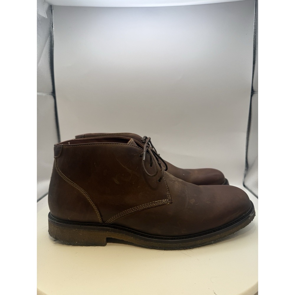 Johnston ans Murphy 25 1780 Copeland Chukka  Boot Brown Leather Sheepskin Lined